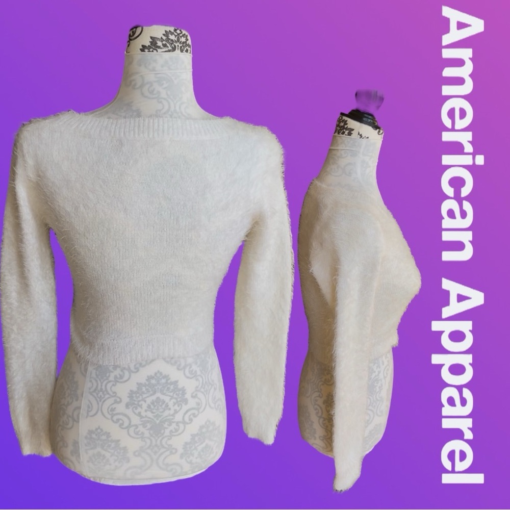 American Apparel fuzzy cropped top - Picture 9 of 14